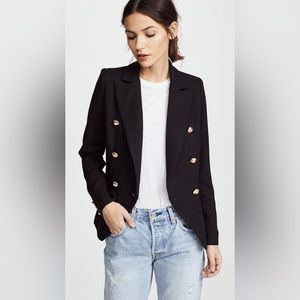 Black Lioness Blazer with Gold Hardware